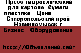 Пресс гидравлический для картона, бумаги, пластика › Цена ­ 50 000 - Ставропольский край, Невинномысск г. Бизнес » Оборудование   